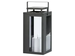 FlowerPower LED-Laterne Lucido Outdoor 31 cm x 15 cm x 15 cm Schwarz