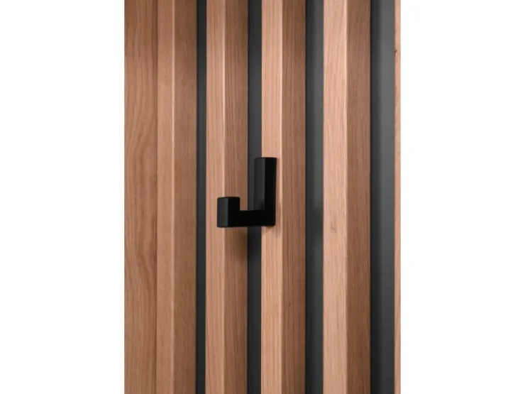 Furn.Design Garderobe Eiche Artisan und Grau 122 cm 3D Lamelle Industrial Madem