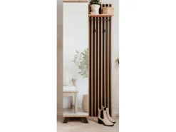 Furn.Design Garderobe Eiche Artisan und Grau 80 cm 3D Lamelle Industrial Madem