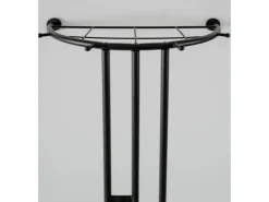 Furn.Design Garderoben-Set 3-teilig Schwarz Metall 130 cm mit Spiegel Kilby* Möbelserien
