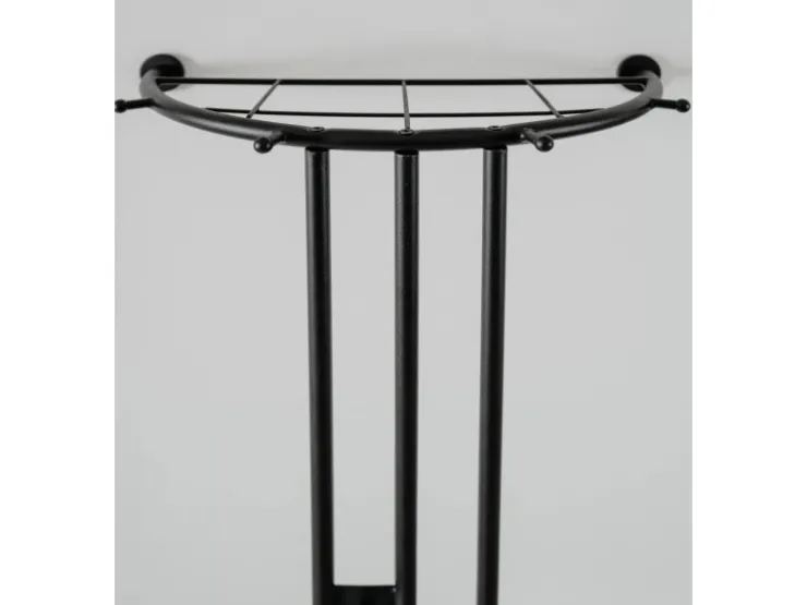 Furn.Design Garderoben-Set 3-teilig Schwarz Metall 130 cm mit Spiegel Kilby* Möbelserien