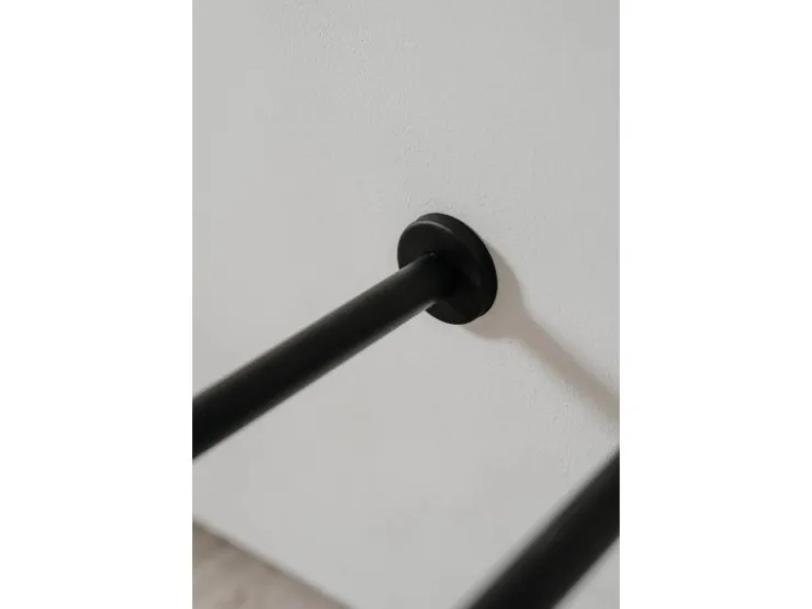 Furn.Design Garderoben-Set 3-teilig Schwarz Metall 130 cm mit Spiegel Kilby* Möbelserien