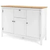 Furn.Design Sideboard Landhaus Weiß Eiche Artisan 120 cm 3-türig Vestland