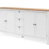 Furn.Design Sideboard Landhaus Weiß Eiche Artisan 180 cm 4-türig Vestland