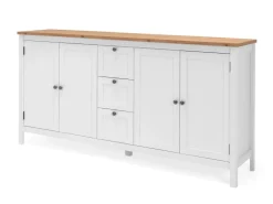 Furn.Design Sideboard Landhaus Weiß Eiche Artisan 180 cm 4-türig Vestland