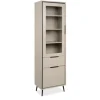 Furn.Design Vitrine in Sand und Schwarz 60 x 200 cm Brebbia