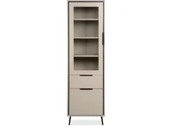 Furn.Design Vitrine in Sand und Schwarz 60 x 200 cm Brebbia