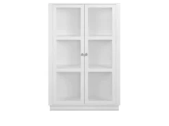 Furn.Design Vitrine Weiß 100 x 150 cm 2-türig 6 Vitrinenfächer Modern Blanverd