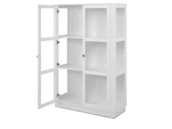 Furn.Design Vitrine Weiß 100 x 150 cm 2-türig 6 Vitrinenfächer Modern Blanverd