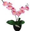 furnicato Künstliche Orchidee mit Topf 30 cm Rosa* Kunstpflanzen