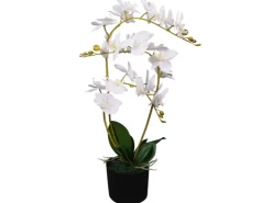 furnicato Künstliche Orchidee mit Topf 65 cm Weiß* Ostern|Kunstpflanzen