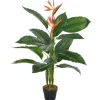 furnicato Künstliche Pflanze Strelitzia mit Topf Rot 100 cm* Kunstpflanzen
