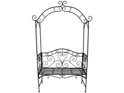 Garden Pleasure Bank mit Rosenbogen Colima 124 cm x 200 cm x 48 cm Stahl