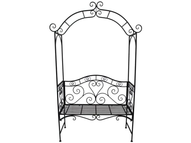 Garden Pleasure Bank mit Rosenbogen Colima 124 cm x 200 cm x 48 cm Stahl