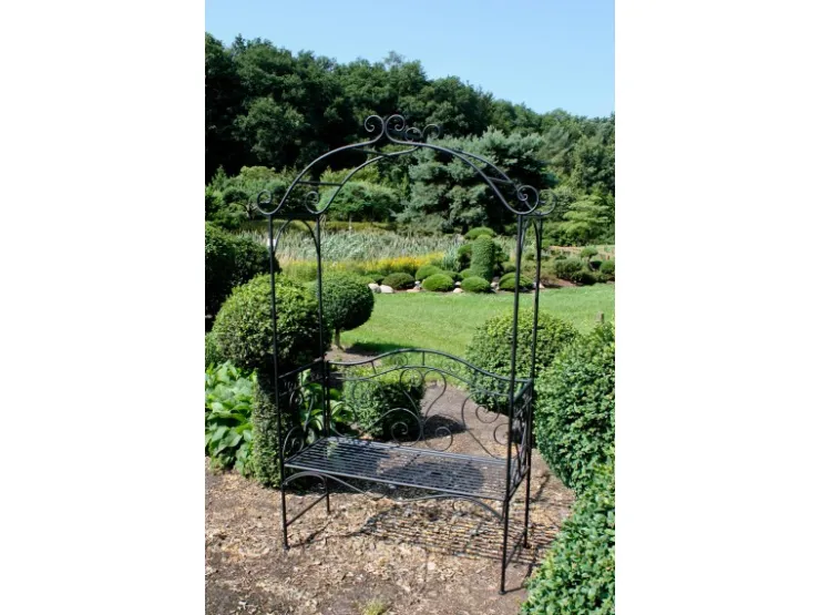 Garden Pleasure Bank mit Rosenbogen Colima 124 cm x 200 cm x 48 cm Stahl