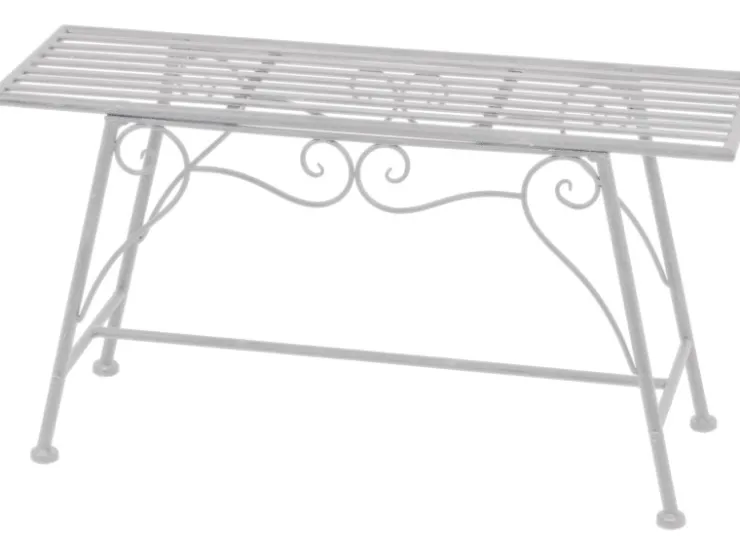 Garden Pleasure Blumenbank Lorin 27 cm x 45 cm x 83 cm Antik-Weiß* Sitzbänke