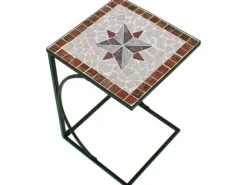Garden Pleasure Gartentisch AMARILLO Quadratisch Braun-Grau 35 cm x 35 cm* Mosaik