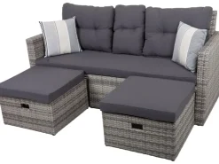 Garden Pleasure Lounge-Sofa Valletta 180 cm x 86 cm x 133 cm Grau* Sofas