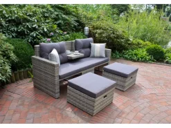 Garden Pleasure Lounge-Sofa Valletta 180 cm x 86 cm x 133 cm Grau* Sofas