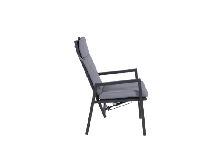 Garden Pleasure Stuhl Sintra 103 cm x 61 cm x 69 cm Grau-Schwarz