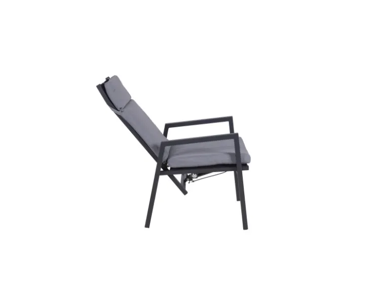 Garden Pleasure Stuhl Sintra 103 cm x 61 cm x 69 cm Grau-Schwarz