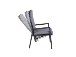 Garden Pleasure Stuhl Sintra 103 cm x 61 cm x 69 cm Grau-Schwarz