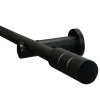 Gardinia Gardinenstangen Set Zylinder Ø 19 mm 160 cm Schwarz matt