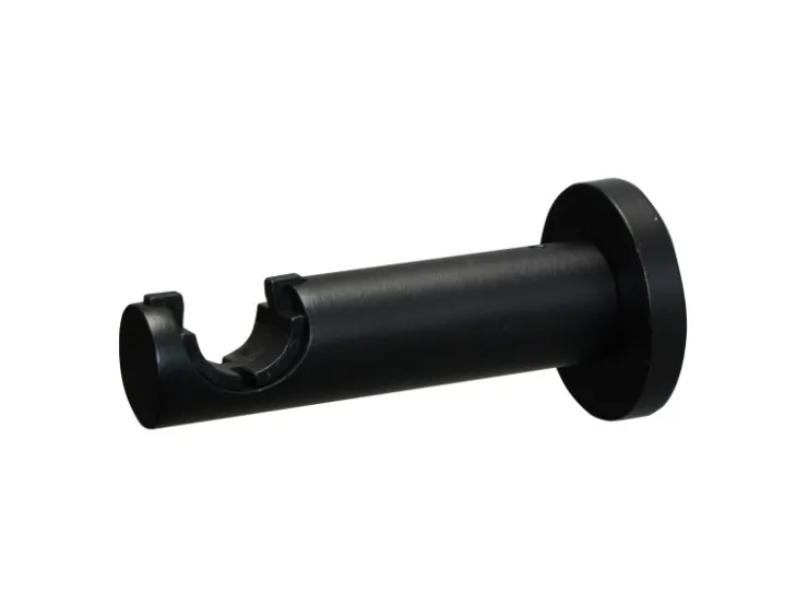 Gardinia Gardinenstangen Set Zylinder Ø 19 mm 160 cm Schwarz matt