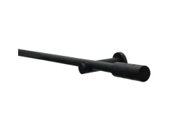 Gardinia Gardinenstangen Set Zylinder Ø 19 mm 160 cm Schwarz matt