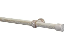 Gardinia Gardinenstangen-Set Shorty Ø 2,5 cm Eiche Castell Gekälkt 200 cm FSC®* Plissees