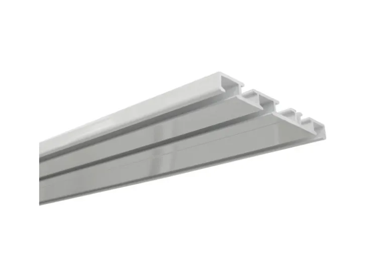 Gardinia Aluminium-Vorhangschiene 3-läufig Weiß 200 cm
