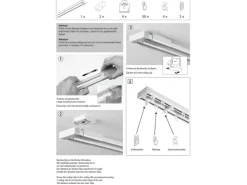 Gardinia Aluminium-Vorhangschienen-Set Lara 2-läufig Weiß 140 - 225 cm* Gardinenschienen