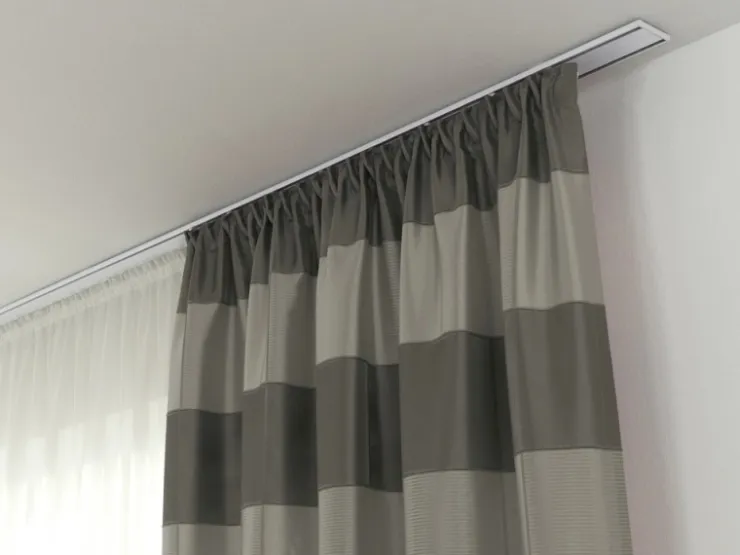 Gardinia Aluminium-Vorhangschiene 2-läufig Weiß 200 cm* Gardinenschienen