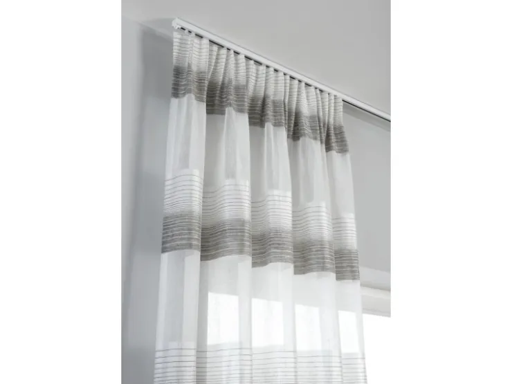 Gardinia Aluminium-Vorhangschienen-Set Luna 1-läufig Weiß 160 cm* Gardinenschienen