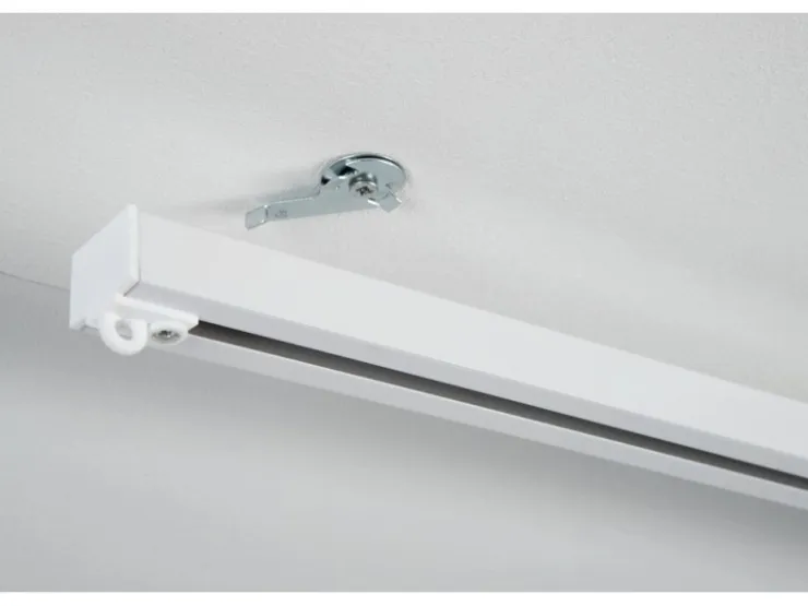 Gardinia Aluminium-Vorhangschienen-Set Luna 1-läufig Weiß 160 cm* Gardinenschienen