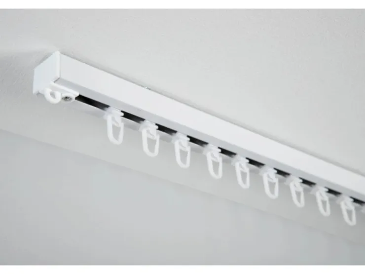 Gardinia Aluminium-Vorhangschienen-Set Luna 1-läufig Weiß 160 cm* Gardinenschienen