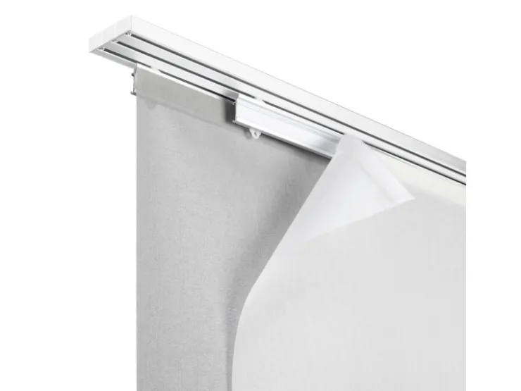 Gardinia Deckenclip für Flächenvorhangschiene 3-läufig Weiß 2-er Pack