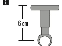Gardinia Deckenträger Ø 20 mm Schwarz - Matt* Vorhänge|Gardinen
