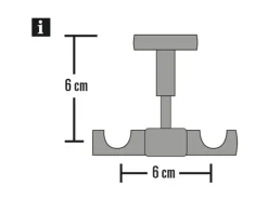 Gardinia Deckenträger Europa für Ø 19 mm -Antik 6 cm* Vorhänge|Gardinen