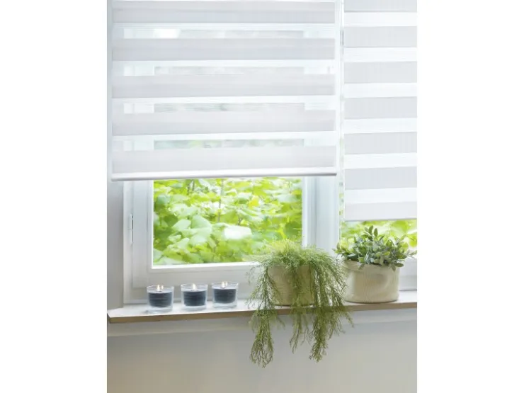 Gardinia Doppelrollo 100 cm x 160 cm Weiß* Raffrollos