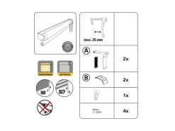 Gardinia Doppelrollo EasyFix mit Montageschiene 100 cm x 150 cm