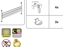 Gardinia Easy Fix Plissee Tag und Nacht Weiß 100 cm x 130 cm* Plissees
