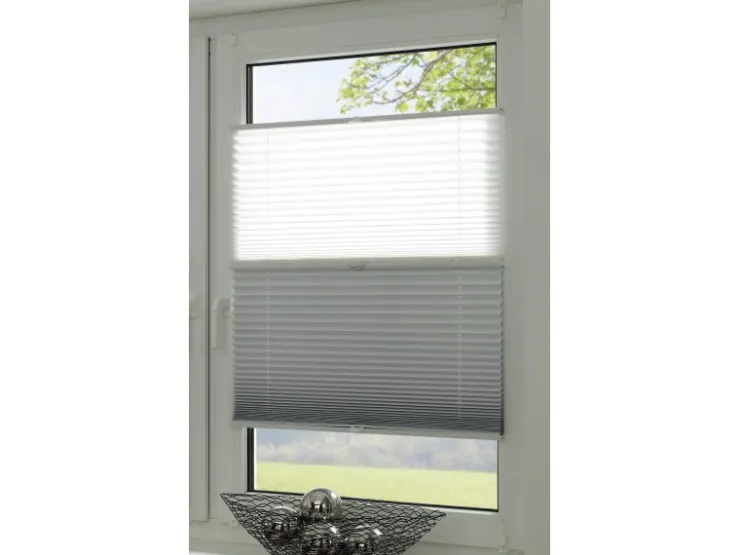 Gardinia Easy Fix Plissee Tag und Nacht Weiß 100 cm x 130 cm* Plissees