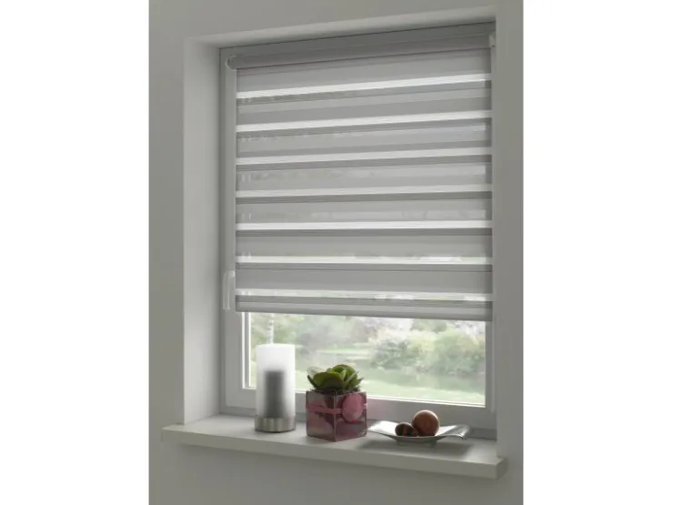 Gardinia Easyfix Doppelrollo mit Montageschiene 60 cm x 150 cm