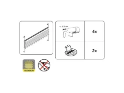 Gardinia EasyFix Plissee mit 2 Bedienschienen 95 cm x 130 cm Elfenbein* Plissees