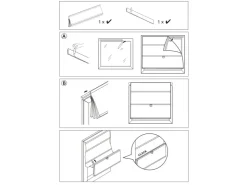 Gardinia Easyfix Raffrollo Magnetisch Grau 70 cm x 140 cm* Raffrollos
