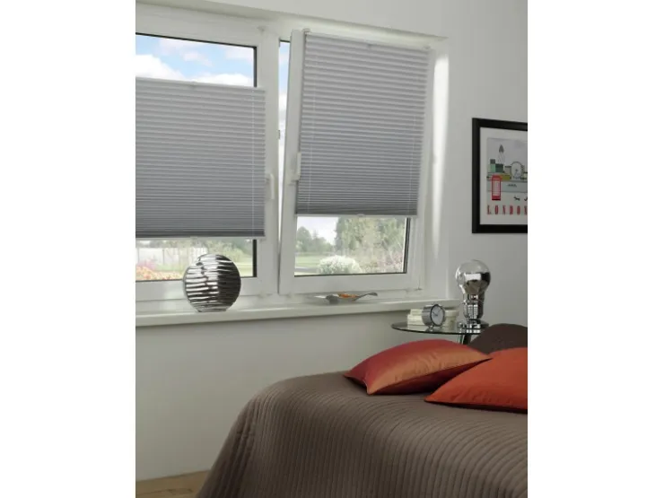 Gardinia EasyFix Thermo-Plissee mit 2 Bedienschienen 50 cm x 130 cm
