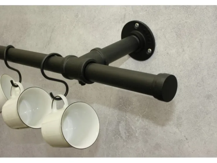 Gardinia Endkappe Industrial Home Ø 25 mm Schwarz 2 Stück* Gardinenstangen|Vorhänge