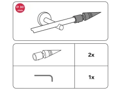 Gardinia Endstück Chicago Spitze für Ø 20 mm optik 2-er Pack* Seilspanngarnituren