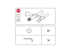Gardinia Endstück Chicago Kappe für Ø 20 mm optik 2-er Pack